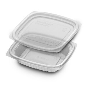 H58 8oz Oblong Plastic Container with lid 250CT