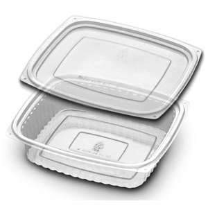 H61 24oz Oblong Plastic Container with lid 250CT