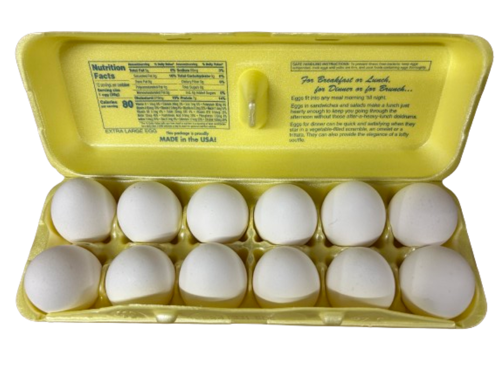XL White Egg Carton